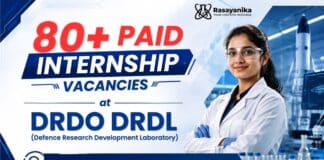 Paid Internship at DRDO DRDL | Walk-In at Hyderabad