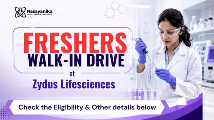MSc Chemistry Freshers Jobs at Zydus | Apply Now MSc Chemistry Freshers Jobs at Zydus | Apply Now