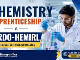 Chemistry Apprenticeship at DRDO HEMRL