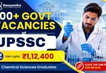 ₹1,80,000 Salary Multiple Govt Vacancies at UPSSSC for Chemistry Candidates Multiple govt vacancies at UPSSSC offer 208 posts with chemistry jobs eligibility. Check qualifications, salary