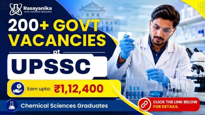 Multiple govt vacancies at UPSSSC offer 208 posts with chemistry jobs eligibility. Check qualifications, salary Multiple govt vacancies at UPSSSC offer 208 posts with chemistry jobs eligibility. Check qualifications, salary
