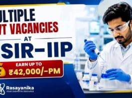 CSIR-IIP Govt vacancies: walk-in opportunity for project positions, including multiple positions for Chemistry candidates.