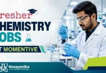 Explore Fresher Chemistry jobs with Momentive Careers for the Junior Team Member – Manufacturing role in Chennai.