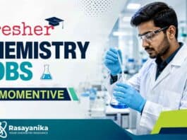 Explore Fresher Chemistry jobs with Momentive Careers for the Junior Team Member – Manufacturing role in Chennai.
