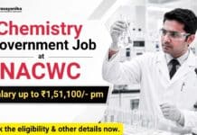 Chemistry Government Job at NACWC | Technical Officer Role