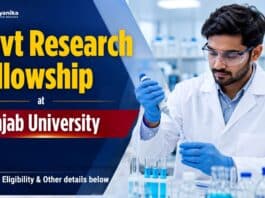 Govt Research Fellowship at Panjab University | Apply Now