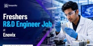 Freshers Chemical Science Job at Enovix | R&D Engineer Jobs