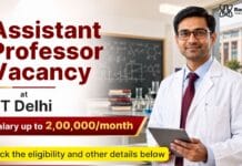 ₹2 L Salary Assistant Professor Vacancy at IIT | Chemistry Graduates Apply Now Assistant Professor Jobs at IIT Delhi | Chemistry Graduates Attend the Walk-in Drive