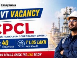 Govt vacancy at CPCL: Junior Engineering Assistant Jobs announced for 40 positions