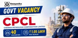 Govt vacancy at CPCL: Junior Engineering Assistant Jobs announced for 40 positions