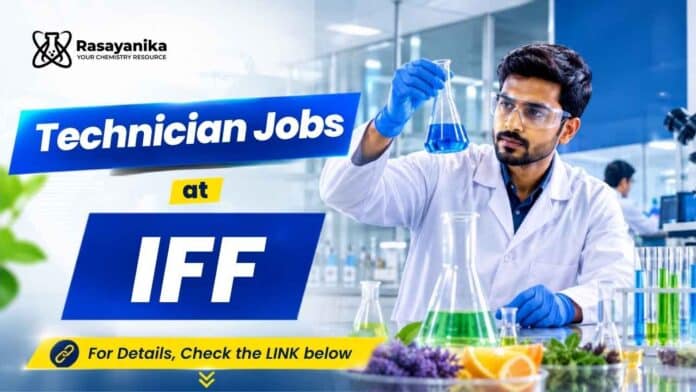 Explore IFF technician jobs in Mumbai for Chemistry graduates. Apply for the Technician I, Research role by 21 September 2026.