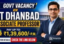IIT Dhanbad faculty recruitment invites eligible Candidates to apply for 60 Professor and Associate Professor posts by 30 September 2026.