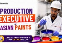 Asian Paints Hiring Chemistry Graduates | Apply Now Asian Paints Chemistry Jobs | Production Executive