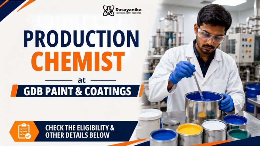 Production Chemist at GDB Paint & Coatings | Apply Now
