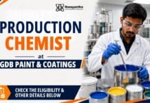 Production Chemist at GDB Paint & Coatings | Apply Now Production Chemist Job at GDB Paint & Coatings | Apply Now
