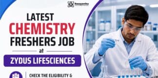 BSc Chemistry Freshers Job at Zydus | Attend the Walk-In Interview