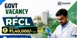 Govt Vacancy for Chemical Engineers through RFCL Recruitment 2026.