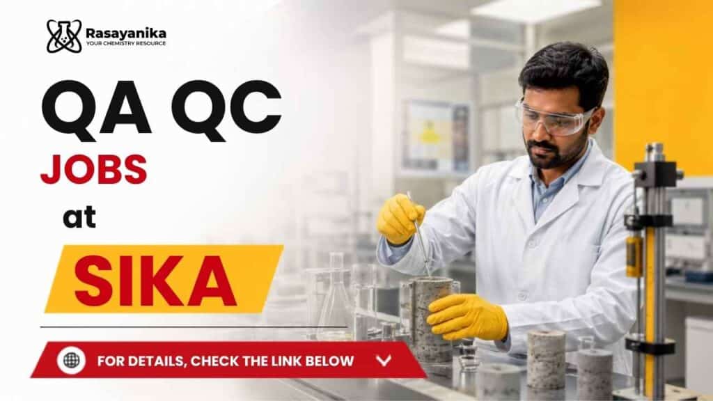 Sika Hiring for QA Jobs | Executive role | Apply Now
