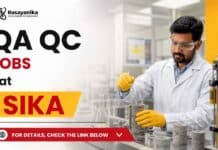 Sika Hiring for QA Jobs | Executive role | Apply Now Sika QA/QC jobs: Apply for a Senior Executive role in Jhagadia, Gujarat. BSc Chemistry candidates.