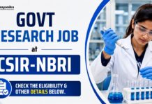 Multi Govt Research Vacancies at CSIR-NBRI | Walk-In Interview Govt Research Vacancy at CSIR-NBRI | MSc Chemistry Job