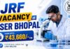 JRF Vacancy at IISER | Earn upto: ₹43,660/- p.m. | Apply Now IISER Bhopal JRF recruitment 2026: Apply for a selenium biogeochemistry project. Eligible MSc/MTech candidates can apply by 7 September.
