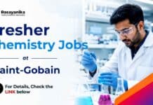 Fresher Chemistry jobs at Saint-Gobain in Chennai. Apply for Research Engineer 1 and discover R&D Jobs for candidates.