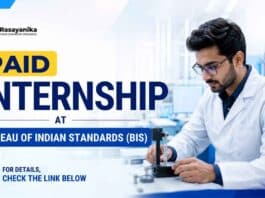 Paid Internship at BIS Laboratory offers up to ₹20,000/month with hands-on testing and laboratory exposure for eligible Chemistry candidates.