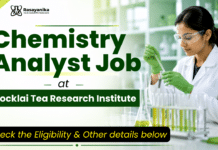 Chemistry Analyst Job at Tocklai Tea Research Institute