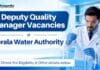 Govt Quality Manager Vacancy at Kerala Water Authority | Apply Now Kerala Water Authority jobs: Quality Manager Vacancy