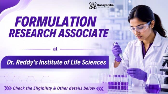 Research Associate Jobs at Dr Reddy's Institute of Life Sciences Research Associate Jobs at Dr Reddy's Institute of Life Sciences