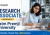 Research Associate Jobs at Azim Premji University | Apply Now Research Associate jobs at Azim Premji University: MSc Chemistry candidates in Bengaluru apply for PFAS water remediation by 31 August 2026.