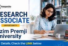Research Associate Jobs at Azim Premji University | Apply Now Research Associate jobs at Azim Premji University: MSc Chemistry candidates in Bengaluru apply for PFAS water remediation by 31 August 2026.