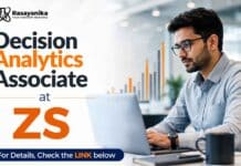 Chemistry jobs at ZS | Decision Analytics Associate ZS chemistry jobs: Apply for a Decision Analytics Associate role in Gurgaon or Pune for pharmaceutical CMC analytics.