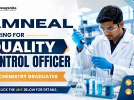 Quality Control Officer at Amneal Careers for M.Sc. Chemistry candidates in Visakhapatnam