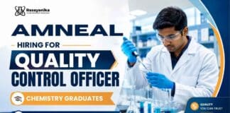 Quality Control Officer at Amneal Careers for M.Sc. Chemistry candidates in Visakhapatnam