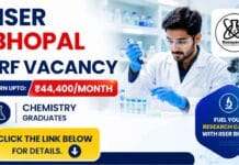 ₹44,400/Month Fellowship at IISER | JRF Vacancy for Chemistry Graduates Apply for the JRF Vacancy at IISER Bhopal under a BRNS Project. Opportunity for Master's graduates in Chemistry and related disciplines.