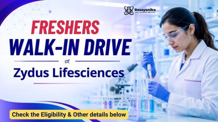 MSc Chemistry Freshers Job at Zydus | Production Trainee Jobs MSc Chemistry Freshers Job at Zydus | Production Trainee Jobs
