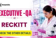 Reckitt Hiring Chemistry Graduates | Quality Assurance Executive Role QA Executive Jobs at Reckitt | Chemistry Graduates Apply Now