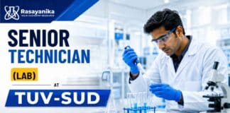 Explore a Technician Job through TÜV SÜD Careers for qualified and experienced M.Sc. Chemistry candidates in Gurugram.