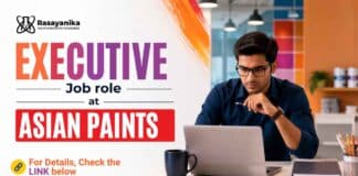 Asian Paints QA Jobs: Apply for an Executive N-QA role in Visakhapatnam. Diploma in Chemical with 1–3 years of QA experience required.