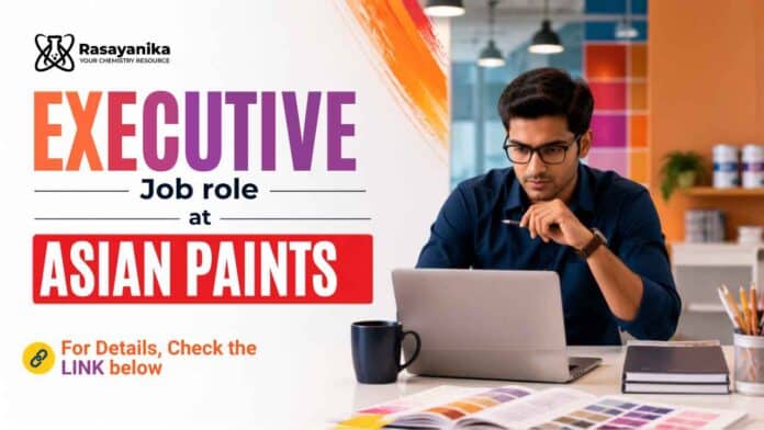 Asian Paints QA Jobs: Apply for an Executive N-QA role in Visakhapatnam. Diploma in Chemical with 1–3 years of QA experience required.