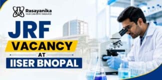IISER Bhopal JRF vacancy 2026: IISER Bhopal seeks an MSc/PhD Chemistry candidate for a six-month SERB project. Apply by August 25, 2026.