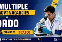 DRDO research jobs at DMSRDE Kanpur: attend the 2 September 2026 walk-in for RA and JRF fellowships in chemistry and materials science.