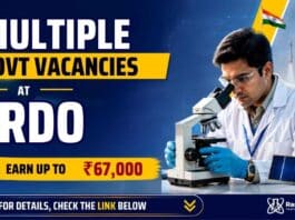 DRDO research jobs at DMSRDE Kanpur: attend the 2 September 2026 walk-in for RA and JRF fellowships in chemistry and materials science.