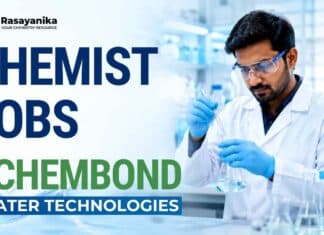 Chemist Jobs at Chembond Water Technologies | Apply Now Explore Chemist Jobs with Chembond Water Technologies for B.Sc/Bio-Chemistry candidates at RIL, Jamnagar.