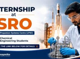 Government Internship for Chemistry Students | ISRO Internship 2026