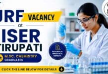 IISER Recruitment 2026 | JRF Vacancy for Research Jobs JRF Vacancy announced under IISER Tirupati Recruitment. Apply for Junior Research Fellow / Project Associate.