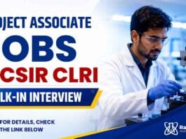 Project Associate Jobs at CSIR CLRI for M.Sc Chemistry candidates. Explore Chemistry Research eligibility, salary and walk-in details.