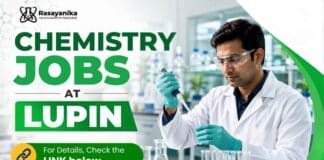 Chemistry Jobs through Lupin Careers for Officer Engineering position among Jobs in Pune for experienced candidates