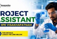 IIPE Project Assistant recruitment 2026: IIPE seeks an MSc/MTech Chemistry or Chemical Engineering candidate. Apply by 08 September 2026.